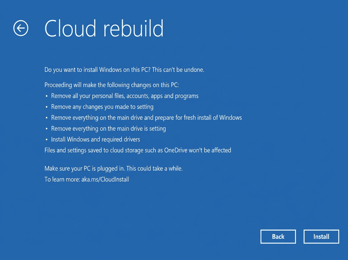 Windows 11 Bulut Yeniden Kurulumu: Önyüklenemeyen Bilgisayarlarda WinRE ile Kurtarma