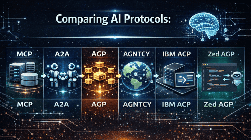 Yapay Zeka İletişim Protokollerinin Karşılaştırılması: MCP, A2A, AGP, AGNTCY, IBM ACP ve Zed ACP