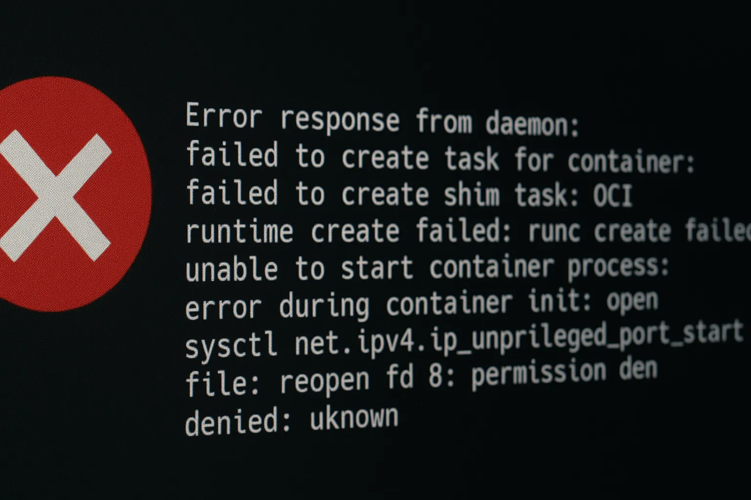 Docker: Proxmox LXC İçinde 'net.ipv4.ip_unprivileged_port_start' Nedeniyle Oluşan 'Permission Denied' Hatasının Giderilmesi