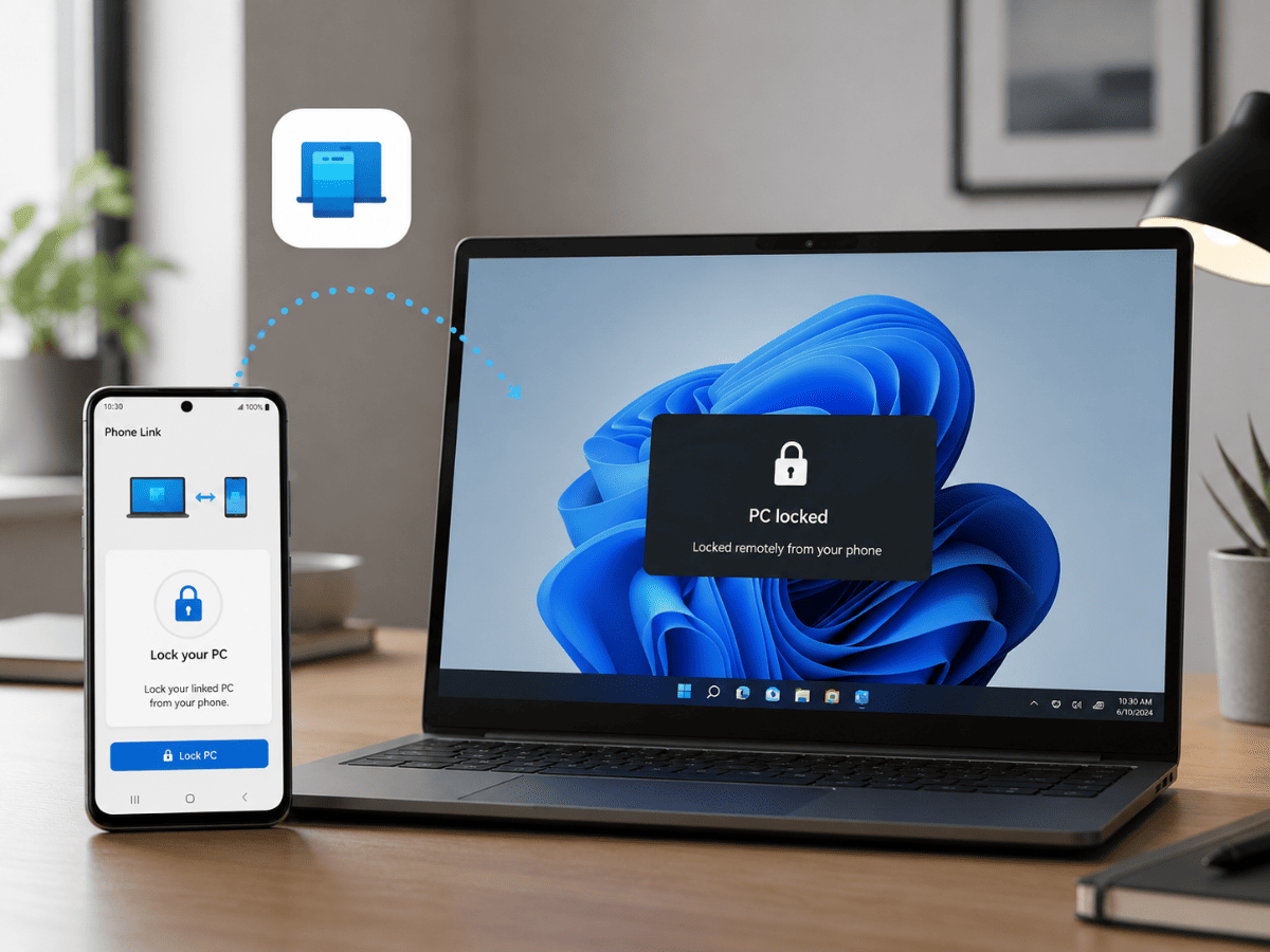 Microsoft Phone Link ile Android'den Windows PC'nin Uzaktan Kilitlenmesi