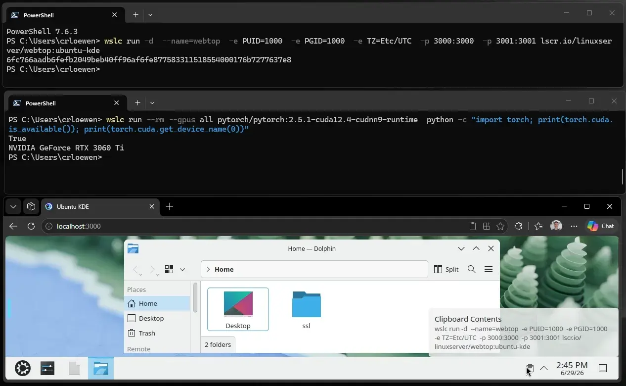 WSL ile Docker Olmadan Linux Konteynerleri Çalıştırma