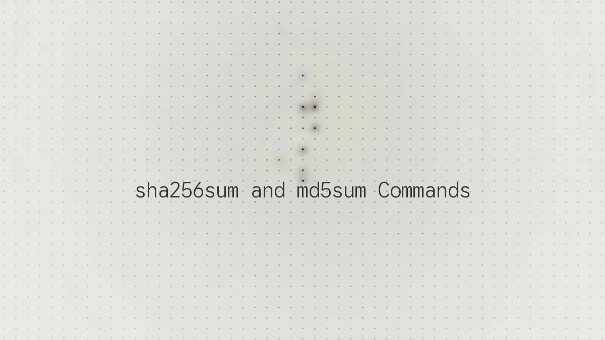 Linux'ta sha256sum ve md5sum ile Dosya Bütünlüğü Doğrulama