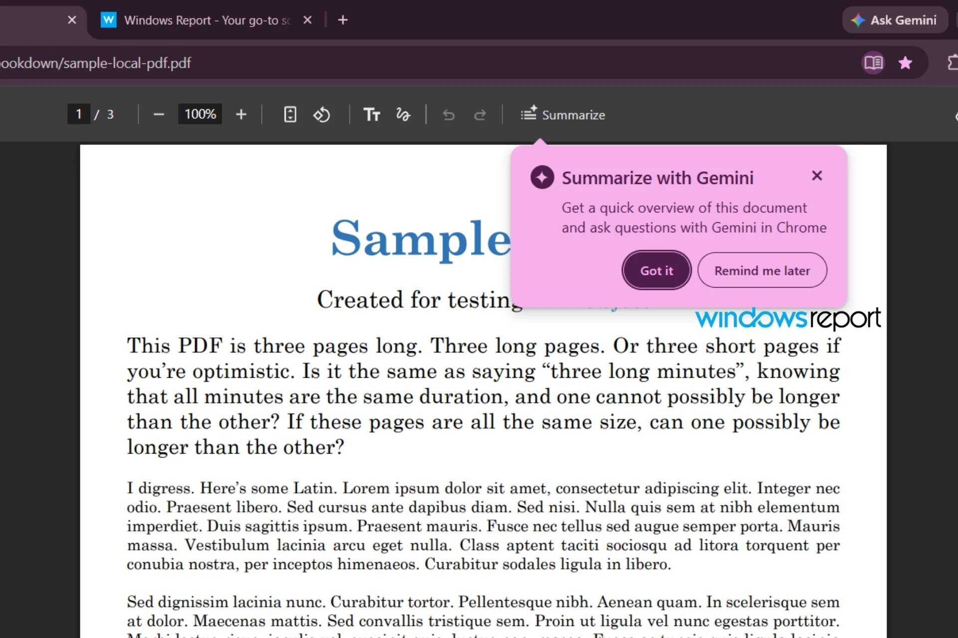 Google Chrome Beta'da Gemini AI ile PDF Dokümanlarını Özetleme Özelliği