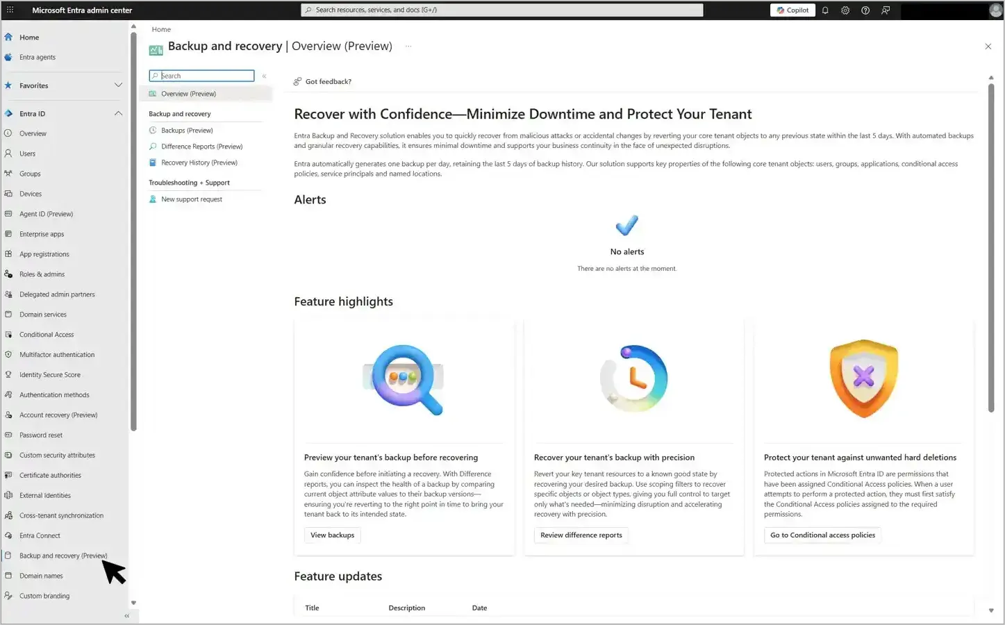 Microsoft Entra ID Yedekleme ve Kurtarma İşlemlerini Yapılandırma