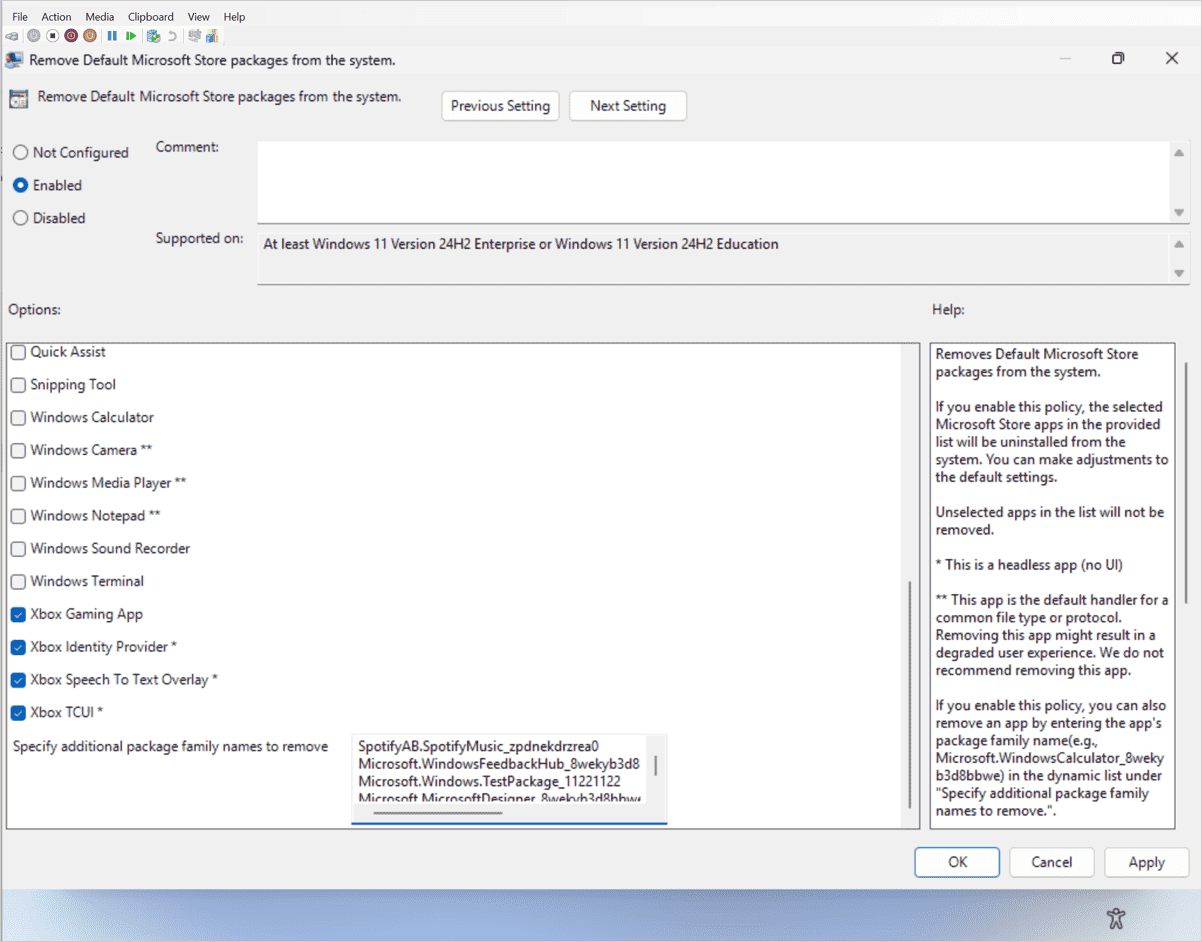 Windows 11 Insider Preview Yapıları 26300 ve 26220: İlke Tabanlı Önceden Yüklü Uygulama Kaldırma Özelliği